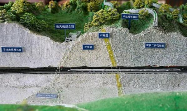 ▲八达岭长城站是国内埋深最大的高速铁路地下车站。图片来源：千龙网